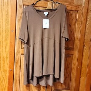 Lularoe XL Jana shirt brown solid